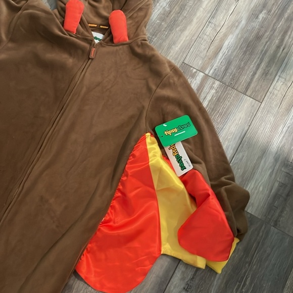 Tipsy Elves Unisex Brown Turkey Thanksgiving Jumpsuit Small NEW - Picture 8 of 9